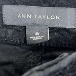 Ann Taylor  Pants Womens 8 Black Velvet Skinny Crop Quiet Luxury Dark Academia Photo 4