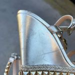 Christian Louboutin  Cataclou 140 nappa silk wedges in Sahara light gold size 36 Photo 8