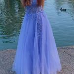 Prom Dress Simple Purple Size 2 Photo 4