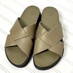 Sorel Women's Roaming Criss Cross Slide Green Photo 0