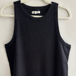 Madewell Highneck Black Tank Top, Casual Basic Layering Tank, Size Large Photo 4