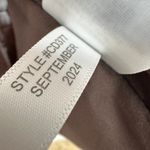 J.Crew Collection Croc Embossed Mini Dress Shift Brown Faux Leather US 4 NWT Photo 7