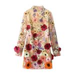 ASOS 3D flowers appliqué dress long sleeve mesh mock neck mini Oscarrenta embroidered Photo 1