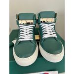 BUSCEMI Mid Sneaker, Women’s Italian Leather Hightop , Size 38 (Euro) Petrol NWT Green Photo 5