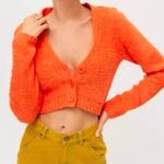 Urban Outfitters NWT  Orange Crop Cardigan Sweater Chenille m Photo 1