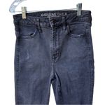 American Eagle faded black high waisted skinny jeans with rips women size 4 Photo 2