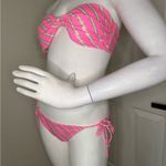 Victoria's Secret Pink and Gold Striped Bikini Set Photo 1