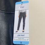 Joie  Straight Faux Leather Pants Zip Fly Black Size 10 Photo 3