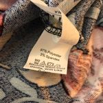 SheIn  Faux Wrap Mini Dress Long Sleeve V Neck Floral Navy Blue Red Beige M Photo 5