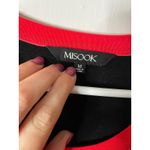 Misook Black Red Floral Knit Long Sleeve Sheath Dress Size M Photo 1