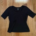 Athleta Outbound Scoop Tee - black quarter sleeve Photo 2