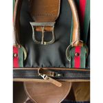 Classic Travel Bag with Leather Handles and Buckle Detail Black Photo 6