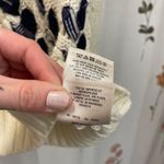 Anthropologie  Knitted & Knotted Ivory Knit Ribbon Laced Up Sweater Photo 7