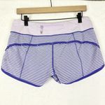 Lululemon  Run Speed Short Size 6 Classic Stripe Iris Flower Pretty Purple Photo 1