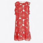 J.Crew J. Crew Flutter Sleeve Red Floral Print Dress Size XS New with Tags Photo 2