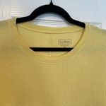 L.L. Bean Size M Yellow Crew Neck Waffle Long Sleeve Thermal Pullover Shirt Size M Photo 1