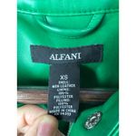 Alfani Women’s XS Leaf Green Faux Leather Jacket Photo 4