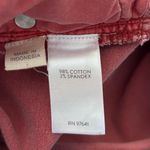 J.Jill Women’s red cropped rolled raw edge cuff mid rise denim jeans size 12 Photo 9