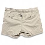 Athleta  Women's Khaki Cargo Shorts Size 12 Zip Pocket‎ Casual Outdoor 5" inseam Photo 1