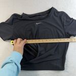 Nike  Women's S Cropped Twist Front Top One Classic Dri-Fit Short Sleeve Black Photo 7