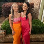 Amazon Orange and Pink Tie Dress Photo 2