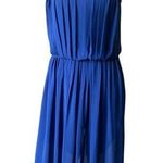 Sandro cobolt Blue adjustable spaghetti strap Midi Dress Photo 0