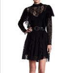 Free People ‎ Rock Candy Long Sleeve Lace Dress in Black Size Small Photo 8
