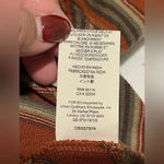 Free People  New Romantics 3/4 Sleeve Burnt Orange Striped Dress Scoop Back Sz Sm Photo 4