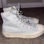 Converse LIMITED EDITION: Baby blue leather platform  “moon bathe” Photo 0