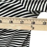 Michael Kors Shirt Womens Large Black White Stripe Ring Detail 3/4 Sleeve Top Photo 5