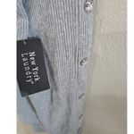 New York Laundry Sweater Sz XL Ribbed Button Sleeve High Low Loose Fit New Photo 3