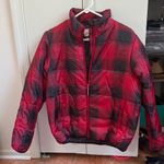 Universal Threads Universal Thread Red Black Buffalo Plaid Puffer Jacket Water Resistant Size S‎ Photo 1