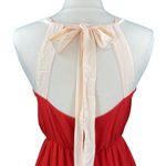 Lulus Lulu’s Red and Cream Mini Blouson Halter Dress Photo 6