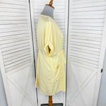 ZARA  Button Front Tie Waist Shirt‎ Dress Yellow XS Cap Sleeve Photo 3