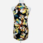 Jennifer Lopez  Black Floral Bow Halter Sleeveless Blouse Top XL Photo 3