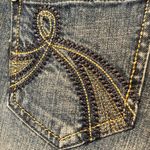 Cache Denim Embroidery Embellished Rhinestone Pockets Jean Pant Stretch NWT $98 Photo 3