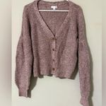 SO  womens medium cozy dusty pink knit 4 button v-neck cardigan sweater long slvs Photo 11