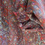 Staring At Stars  Paisley Smocked Yoke Blouse, Size Medium Photo 3