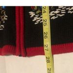 Christmas Cabins at Night Size XL Tacky Ugly Holiday Zip Cardigan Sweater Pom Photo 5