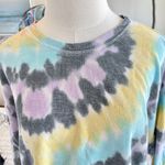 Vintage Havana Multi Swirl Tie Dye Reverse Burnout Thermal Top Size S Photo 2