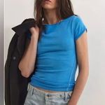 Free People NWOT  X We The Free Billie Tee Blue XS Photo 0