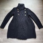 Max Mara Sportsmax Made In Italy Virgin Wool Chunky Knit Funnel Neck Cardigan S Photo 0