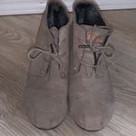 Toms Women’s Kala Suede Desert Wedge Bootie Tan Beige Taupe Lace Up Ankle Photo 0