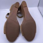 Lucky Brand suede ankle strap wedge sandals Size 11 scallop trim Photo 4