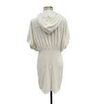 Juicy Couture  French Terry Dress Cover-Up‎ Y2K Hooded Zip Up White Size Small Photo 7