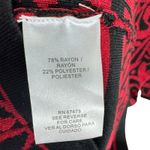 Danny & Nicole Red Black 3/4 Sleeve Round Neck Sweater Sheath Dress Size M Photo 4