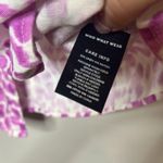 Who What Wear  Purple watercolor dot dress Photo 4