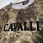 Just Cavalli logo long sleeve brown western long sleeve knit size Large Photo 1