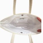 Tan and Cream Women's Tote Bag Fashionable large capacity woven, shoulder bag Photo 1