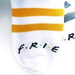Friends TV Show Womens No Show Socks NBC 90s Retro Gift White Striped 5 Pairs Photo 7